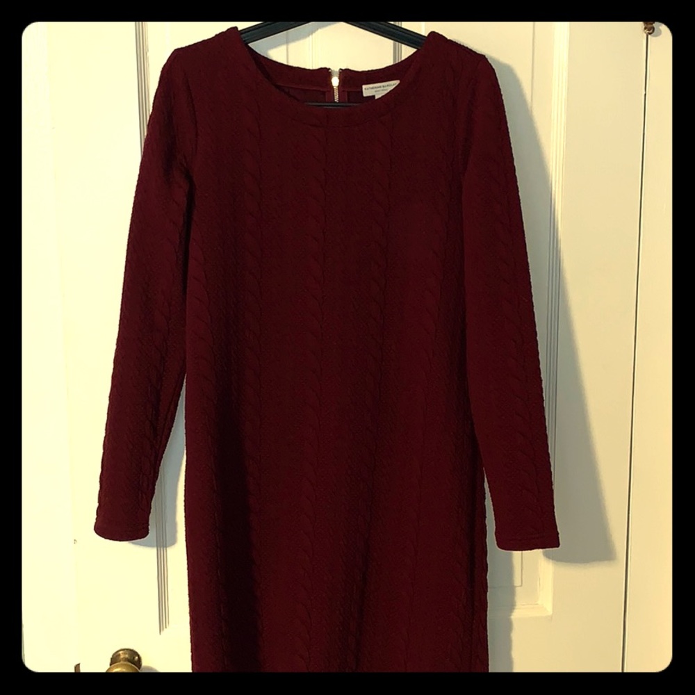 Maroon shift dress
